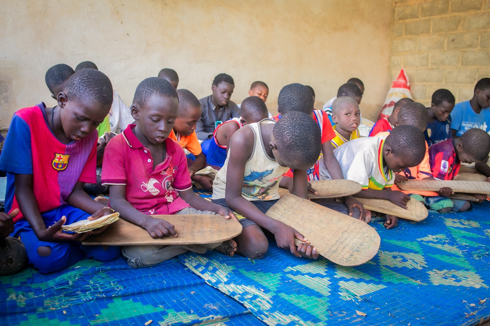 Classe coranique et talibés rassemblés